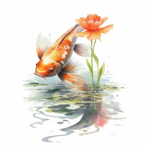 Wandbild koi japanischer - koi,