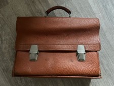 Aktentasche Schultasche DDR Leder Braun 