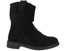 SCHWARZE WILDLEDER-STIEFEL MIT