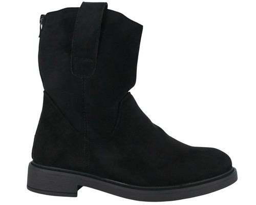 Schwarze wildleder stiefel mit - wildleder-stiefel,