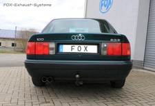  Edelstahl Sportauspuff Audi 100, A6 Typ C4 2x70mm rund scharf