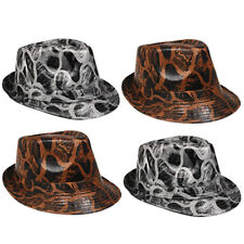 VINTAGE LOOK KUNST LEDER Designer Fedora Trilby Al Capone Hut Mafia YW-60
