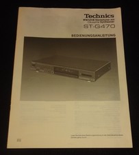 Bedienungsanleitung TECHNICS ST-G470 *Stereotuner* Guter Zustand