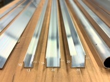 Alu U-Profil Aluminium U-Schiene 10x13x10mm 15x20x15mm 20x20x20mm