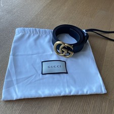 GUCCI Gürtel, schwarz, Gold