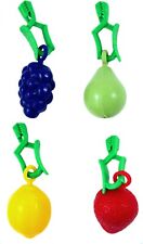 Tischtuchgewichte Tischtuchklammern Obst Birne , Zitrone, Traube , Erdbeere