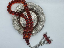 Tesbih kehribar eski Cubuk Malzeme cok hos renk almis tekerlek kesim harika hamu