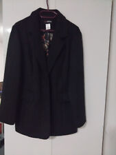 Damen Blazer schwarz gr.46 Wildleder Optik langarm