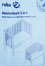 Roba Beistellbett 2in1 safe asleep mit Barriere & Matratze Holz weiß