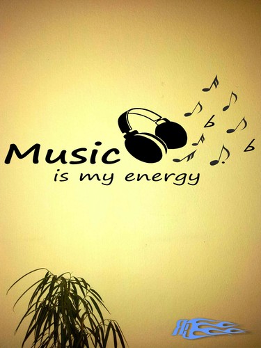 Wandtattoo music energy - is, my