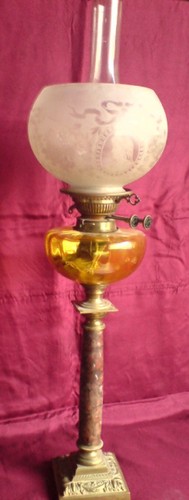 Alte petroleum tischlampe - alte, 5