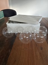 6 mundgeblasene Glaskugeln  Weihnachtskugeln  Transparent D. 8cm Christbaumschmu