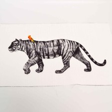 Tiger Panel für Kissen 30 x 50 cm Kissenstoff mit Tiger Outdoorstoff Tigerstoff