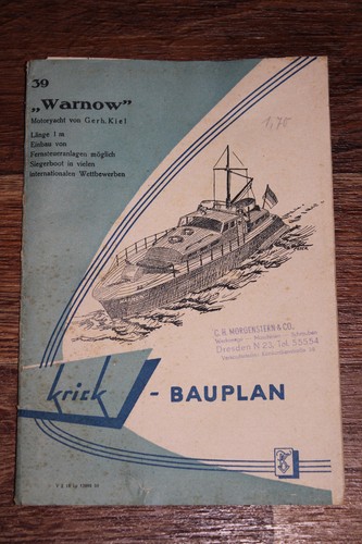 Modellbau krick bauplan warnow - modellbau,