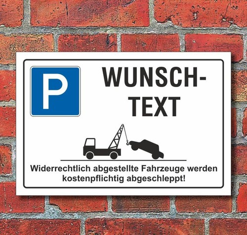 Schild parkplatz wunschtext - parkplatz,,