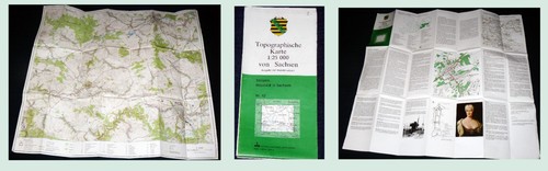 Topographische karte sachsen - karte,