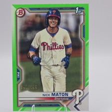 2021 Bowman Nick Maton 1st