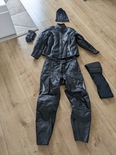 Schwarze Leder Motorrad Kombi