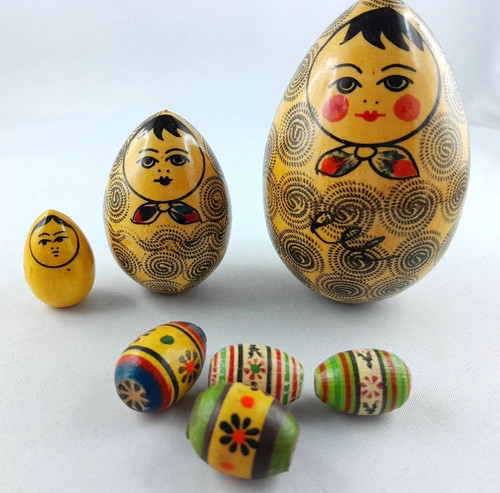 Russische matroschka ei - russische, 4x
