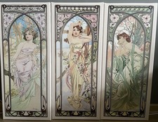 3 Leinwandbilder Mucha, Serie