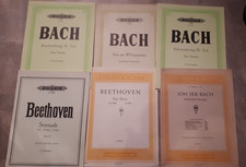 Antik 6 Stück A4 Noten Buch Heft J.S. Bach Klavierwerke beethoven