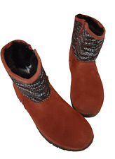 VITAFORM Damen-Stiefelette Lammfell Animal-Muster Flex-Sohle 36