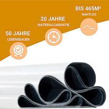 EPDM Dachfolie Weiß 1,5mm MAßE FREI WÄHLBAR -  Weiße Dachbahn, Abdichtung