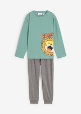 Kinderpyjama Gr. 104/110 Rauchsalbei Grau Jungen Pyjama set Neu