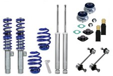 BlueLine Gewindefahrwerk mit TÜV Domlager Koppelstangen Puffer für BMW 3er E46