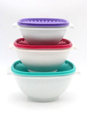 3x Tupperware Vorratsdosen Set Vintage Sonnendeckel Party 836 / 838 / 840