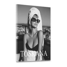 Toskana Frau Schwarz Weiß