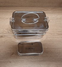 Original Eco Brotbox XL Double + Snackbox XL im Set Edelstahl Brotbüchse
