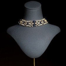 Halskette Choker Gold Art Deco