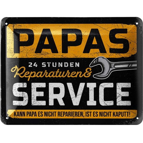 Blechschild papas service - papas,