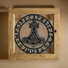 Wanddekoration Thors Hammer, Wikinger Dekoration, Wand Metallkunst