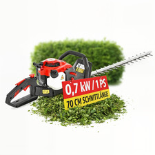 Benzin Heckenschere 70cm 1PS 0,7kW LaserCut Garten Hecken Strauch Schere Trimmer