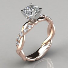 Quadratischer Diamant Ring 18k