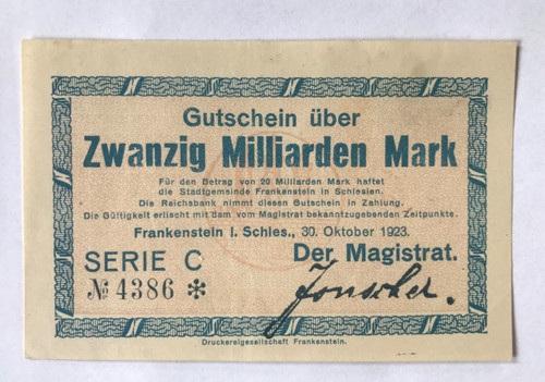 Notgeld frankenstein - frankenstein, in