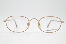 Vintage Brille Armani 177 816 Gold Oval Brillengestell eyeglasses