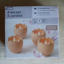 TCM In Terracotta Eiern 4x Eier Kerzen Osterei Ostern Deko Neu OVP Unbenutzt