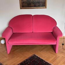 gl3/6  vintage DeSede 2-Sitzer Sofa  pink  70er Jahre