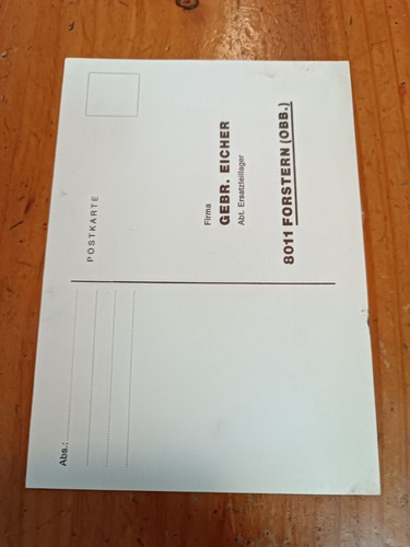 Eicher traktor postkarte - eicher,
