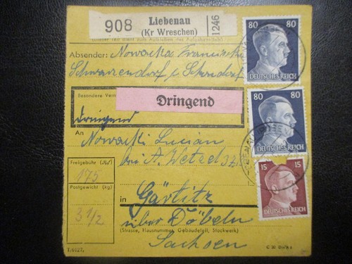 2668 paketkarte aus - paketkarte, liebenau