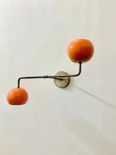 Orange messing wandleuchte - orange,