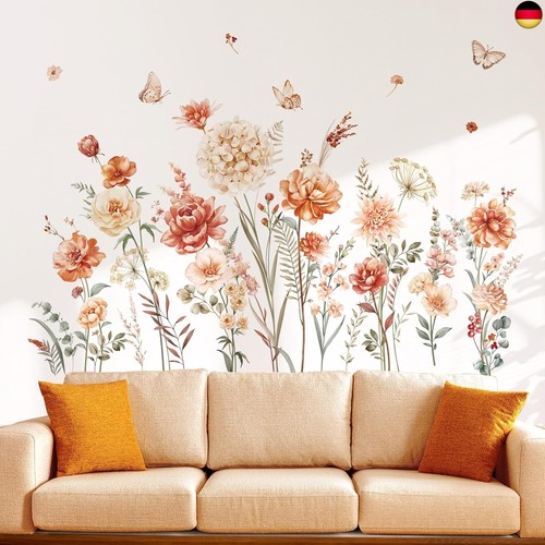 Wandtattoo blumen boho - wandtattoo,