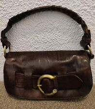 FRANCESCO BIASIA DESIGNER DAMEN LEDERHANDTASCHE SCHULTERTASCHE BRAUN TOP ZUSTAND