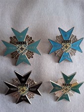 4 Anstecknadeln DSKB  "IN TREUE FEST" 1874 Medaillen, Anstecker,  Bayern 