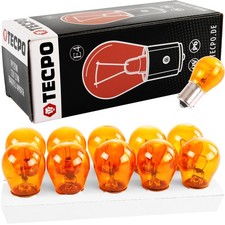 10x TECPO PY21W BLINKERBIRNEN ORANGE 12V 21W BLINKER-LAMPE VERSETZT BAU15S LAMPE