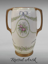 271251 edle antike Vase floral mit Rosen Moritz Zdekauer MZ Austria ~ 1900