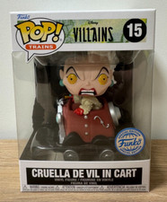 CRUELLA DE VIL IN CART #15 Funko Pop! DISNEY VILLAINS FUNKO EXCLUSIVE! TRAINS